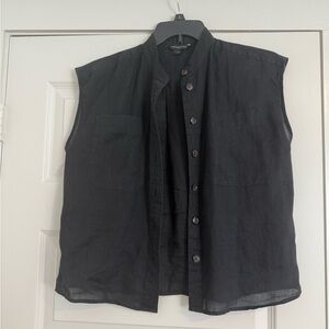Banana Republic Black Button-Up top